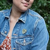 Vista 9 de EL ORIGINAL - Pin de Solapa Monstera Deliciosa Thai Constellation Variegada, Albo Variegata, Regalos de Plantas, Pin de Hoja de Planta Esmaltada