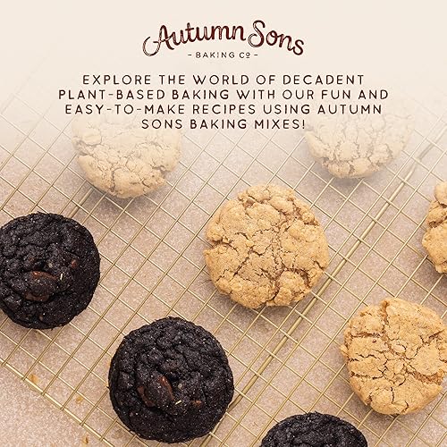 Miniatura 5 de Autumn Sons Baking Co. Paquete combinado de mezcla de galletas de canela y trozos de chocolate doble sin gluten, mezcla vegana para hornear a base