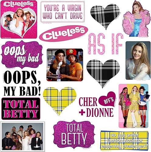 Miniatura 3 de Clueless - Paquete variado de calcomanías grandes de vinilo de 50 quilates, para laptop, botella de agua, álbumes de recortes, tableta, monopatín,