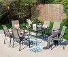 Sophia & William 7 Pieces Patio Dining Set, 6 Quick Dry Textilene Chairs and a Powder-Coated Outdoor Dining Table, Durable All-Weather Patio Furniture for Lawn, Park, and Courtyard Support 350lbs