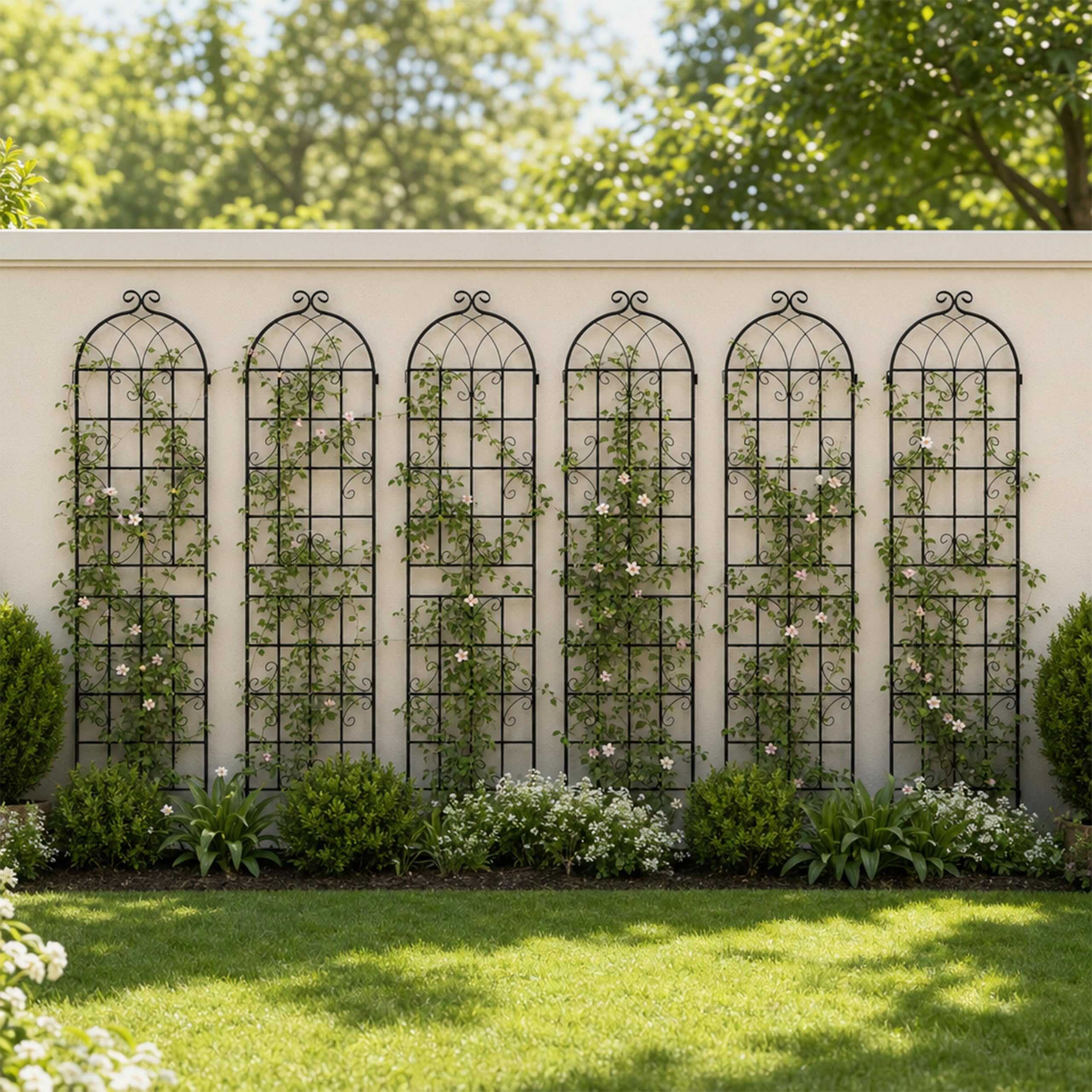 Sybrioka 6 Pack Metal Garden Trellis