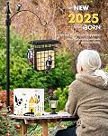 iBorn Double Suet Feeder- Metal Roof Bird Feeder with Taller Grid for Woodpeckers, Suet Cake Cage Bird Feeder for Outdoors Hanging,Easy-Clean & Refill,Metal Black(Pack of 1)