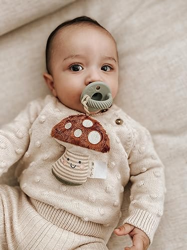 Miniatura 8 de Itzy Ritzy Juego de chupete y amoroso perezoso de felpa desmontable y chupete de silicona tostada a juego ideal para edades de 0 meses en adelante