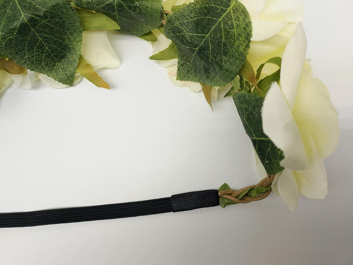 Sanrich Rose Flower Crown for Women, Girls - Headbands, Realistic Hair Crown, Floral Head Piece, Maternity Photoshoot Wreath (cream) - Image 8