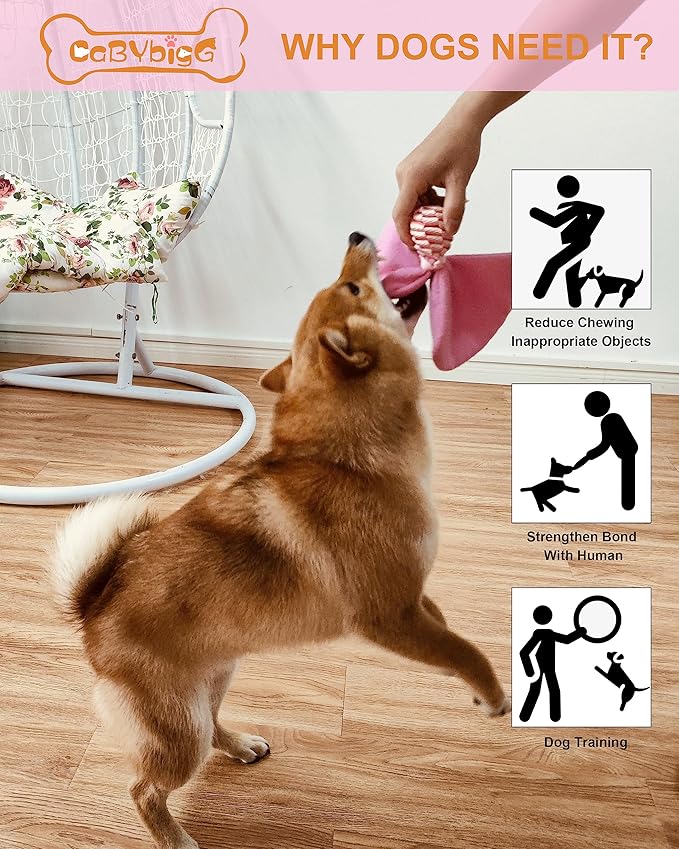 Juguete para perro con sonido, 2 unidades, para razas medianas y pequeñas miniatura 5