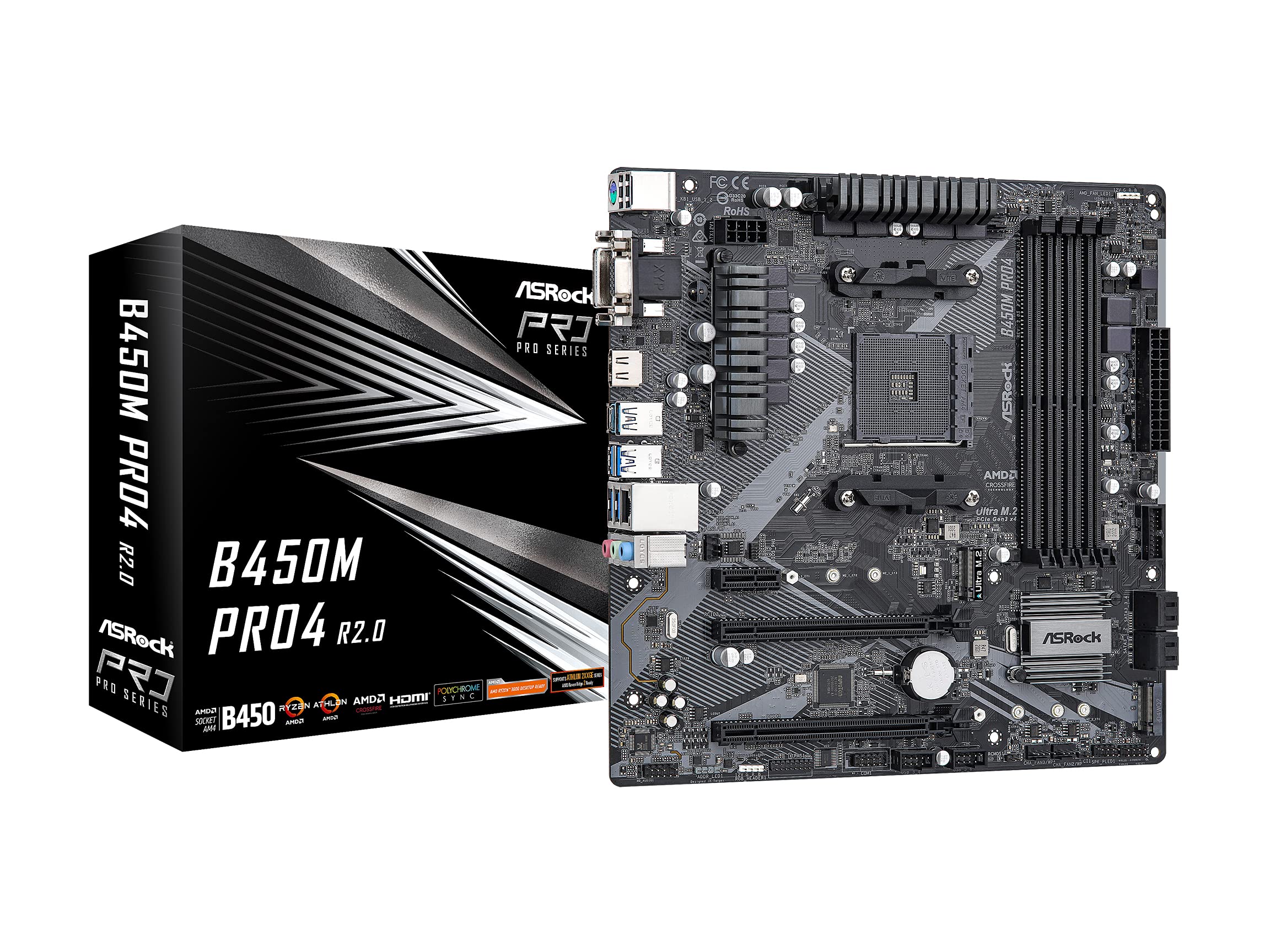 Asrock B450m Pro4 R2 Am4 Amd Promontory B450 Sata Desertcart INDIA