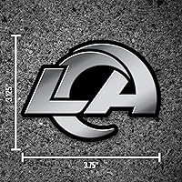 Vista 4 de Rico Industries NFL Los Angeles Rams - Emblema 3D cromado