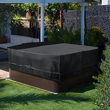 The Cover Guy Outdoor Waterproof + Weatherproof Hot Tub Cover Cap | Heavy Duty Hot Tub Cover Protector | 97" x 97" | Grey
