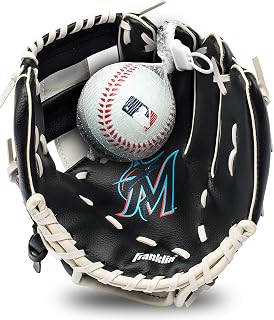 Franklin Sports MLB Youth Teeball Glove and Ball Set - Kids Baseball and Teeball - Perfect First Kids Glove - 9.5"