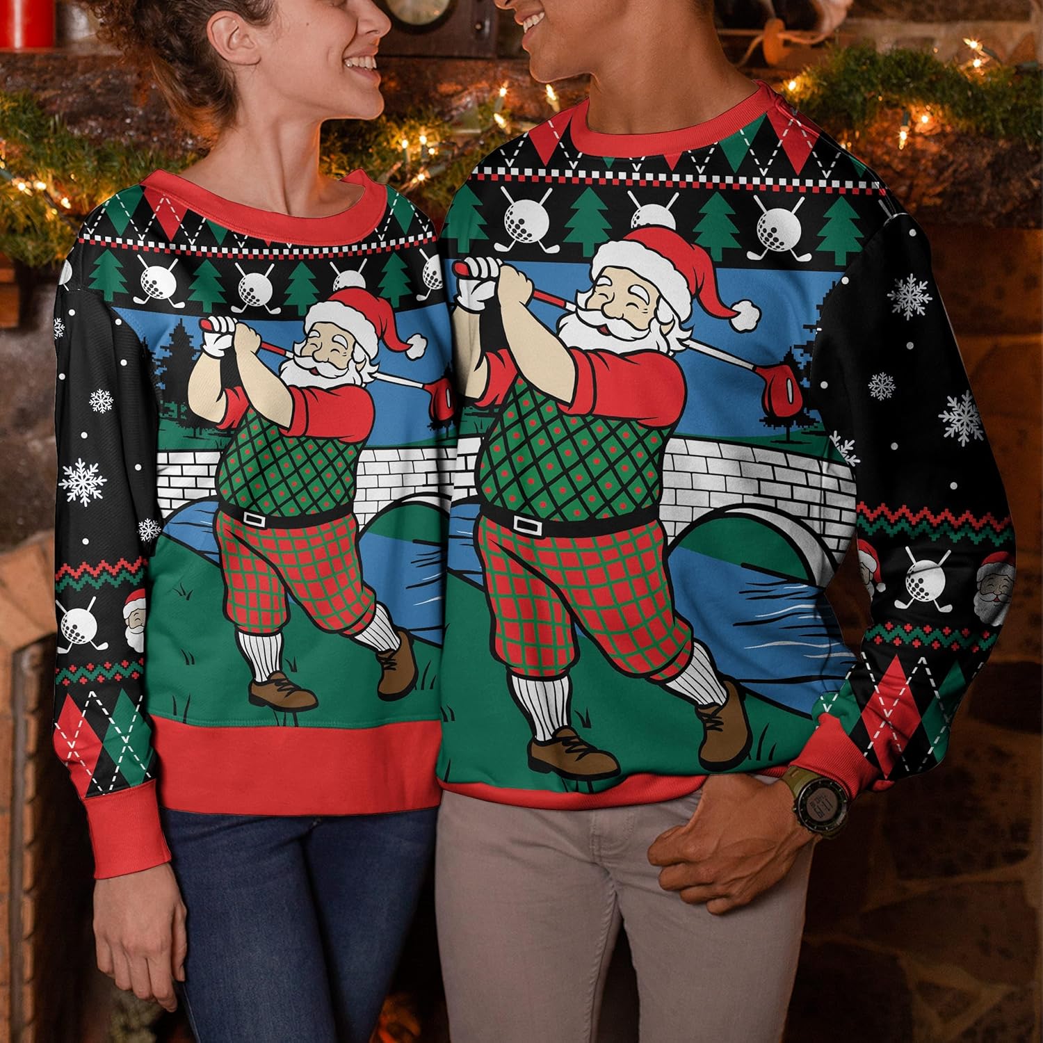 ACEPrints Christmas Sweatshirts for Men Women Polyester Crewneck Sweatshirt Women Men Xmas Shirt Sweatshirts - Image 6