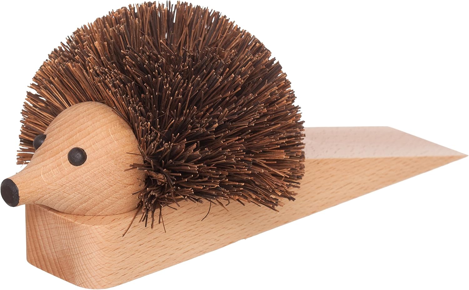 Redecker Hedgehog Wooden Door Stop, 10-1/2 Inches Long
