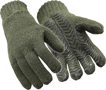 RefrigiWear Fleece Lined Insulated Wool Grip Gloves - Warm Work Glove