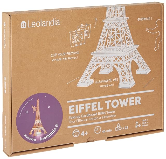 Leolandia Torre Eiffel Creativo DIY Cartón Edificio Modelo