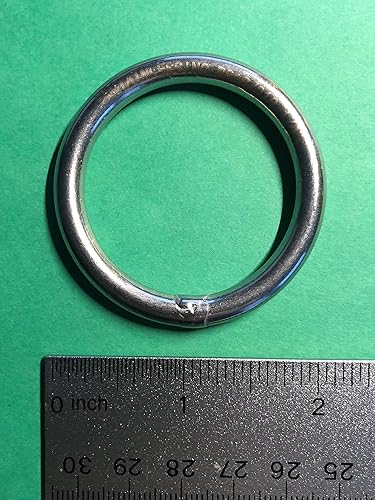 Miniatura 2 de US Stainless 10 piezas de acero inoxidable 316 anillo redondo soldado 14 pulgadas x 1 58 pulgadas (0.236 in x 1.575 in de diámetro interior) grado