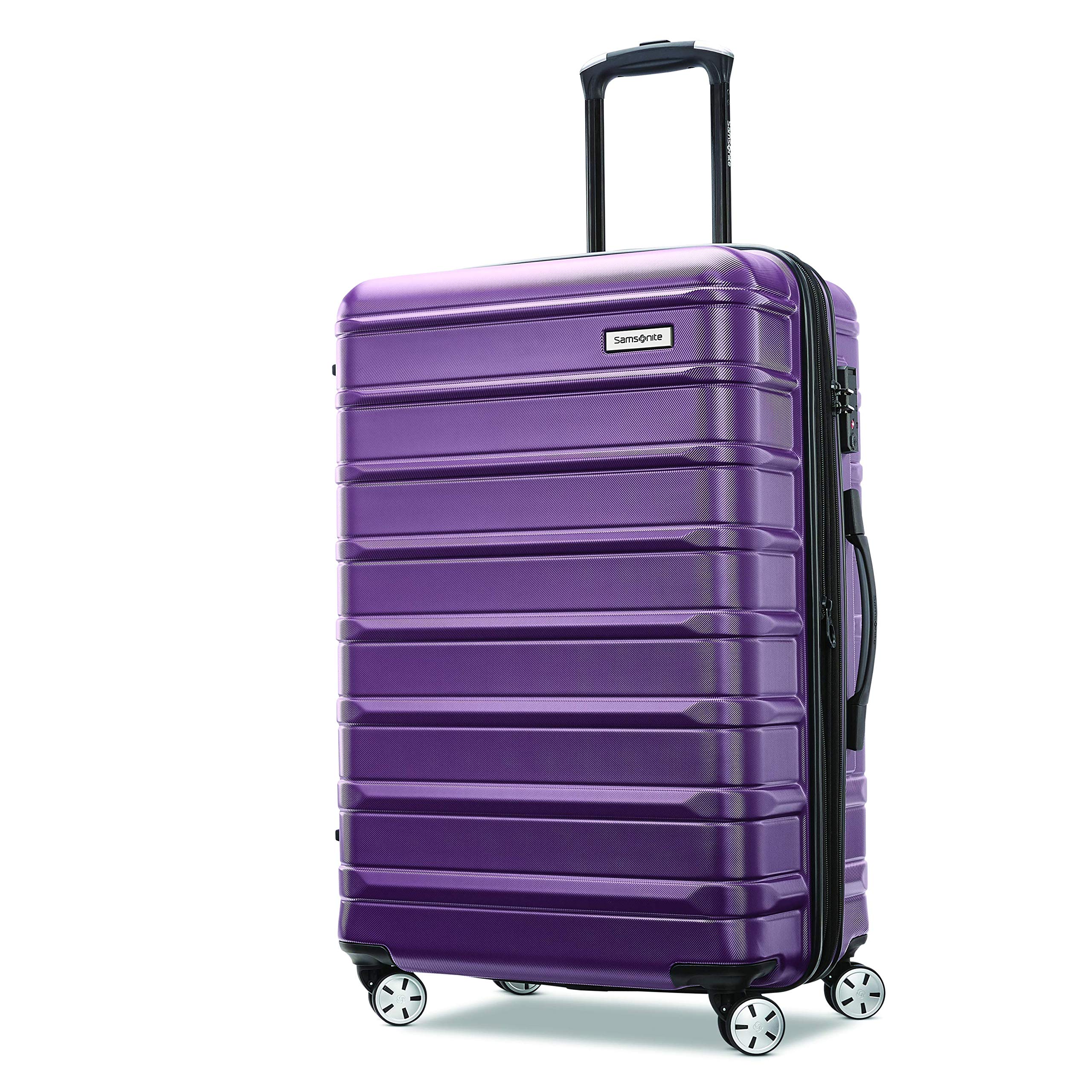 Photo 1 of **USED BUT APPEARS NEW** Samsonite Omni 2 Hardside Expandable Luggage with Spinner Wheels, Checked-Medium 24-Inch, Purple 
