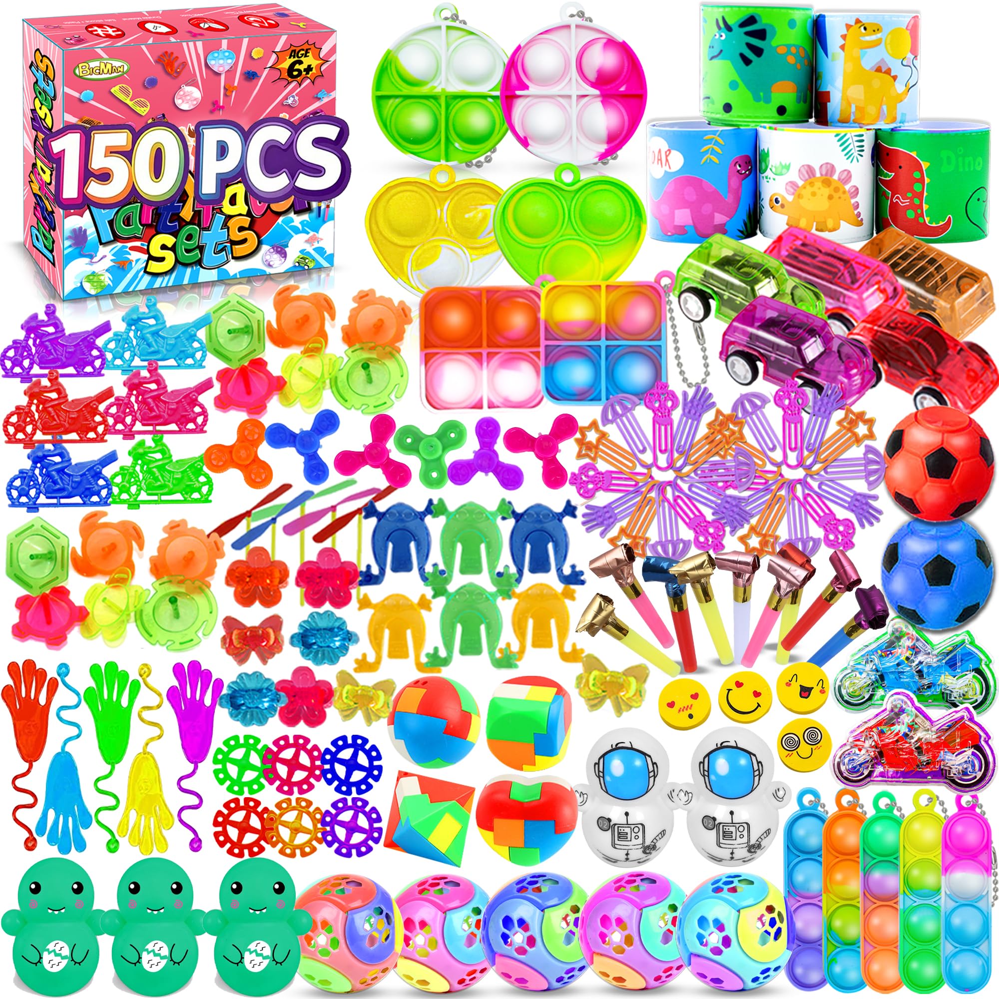 Amazon.com: BicMan 150Pcs Party Favors for Kids 3-5 4-8, Fidget