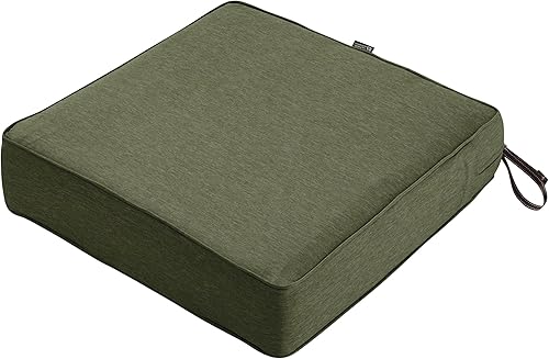 Classic Accessories Montlake - Cojín cuadrado resistente al agua de 25 x 25 x 5 pulgadas, para asiento de exterior, cojín para silla de muebles de
