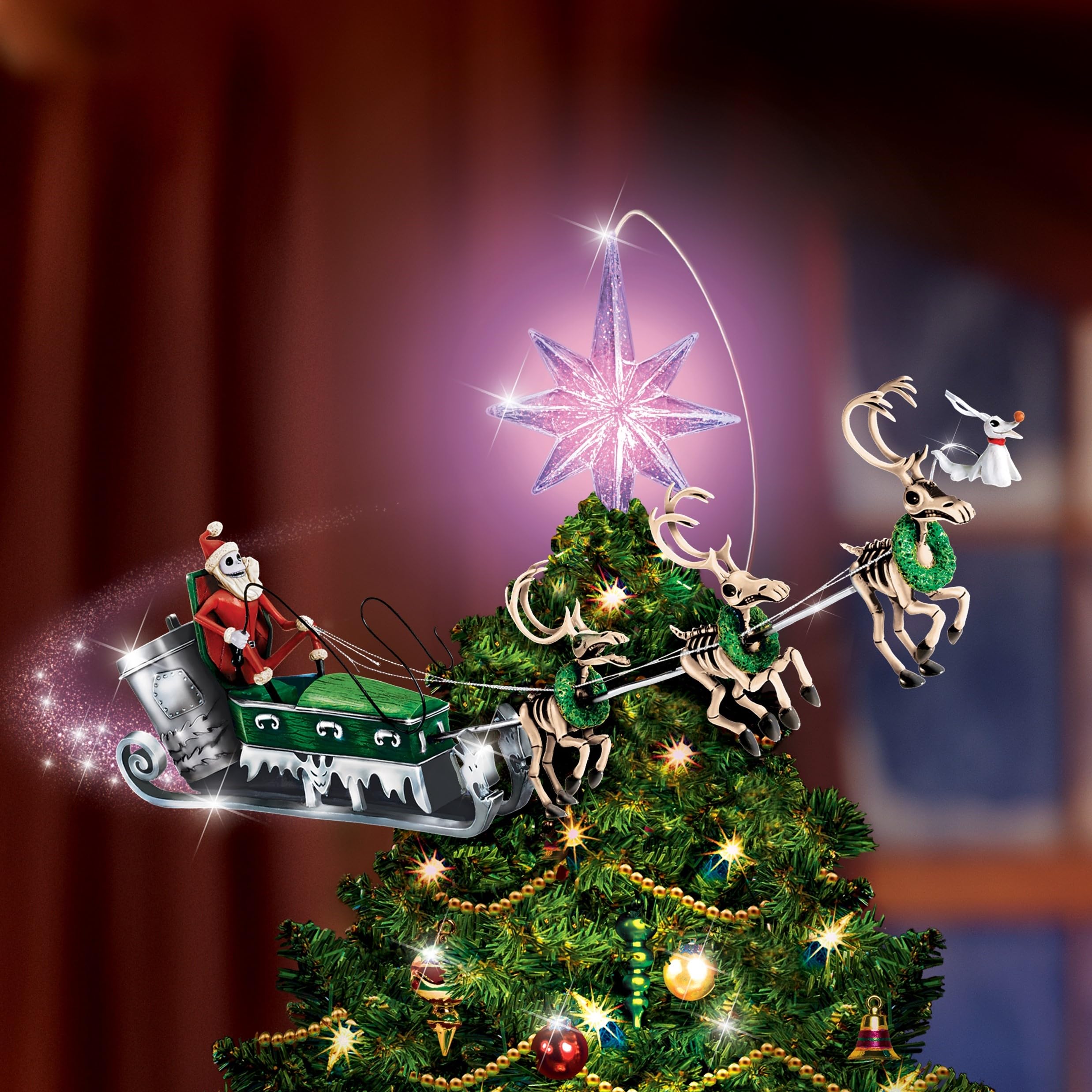 NIGHTMARE　Before　Christmasウッドツリー Amazon.com: The Nightmare Before Christmas Light-Up Rotating