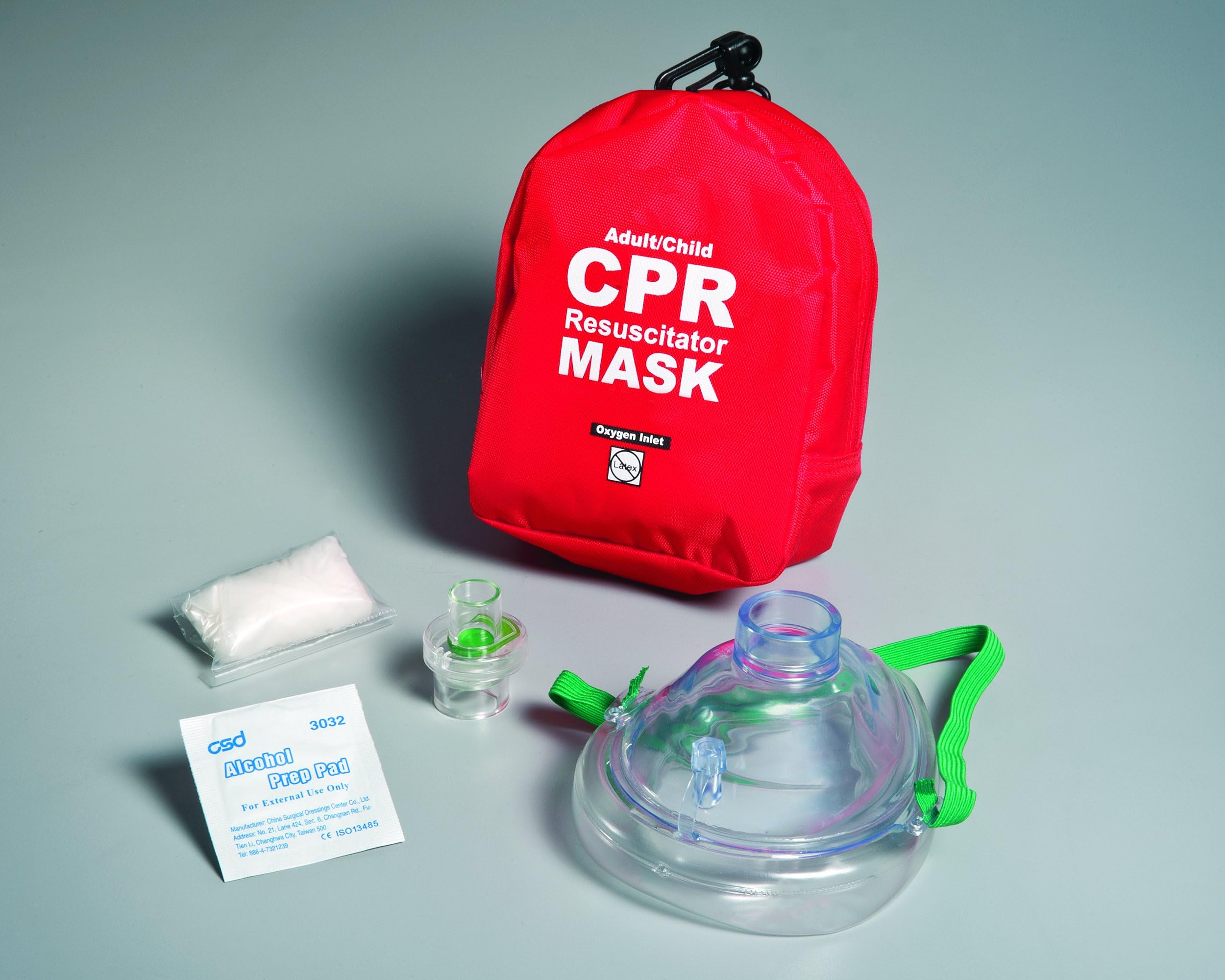 CPR Mask Kit w/ Soft Case, Gloves & Wipe, WNL Safety