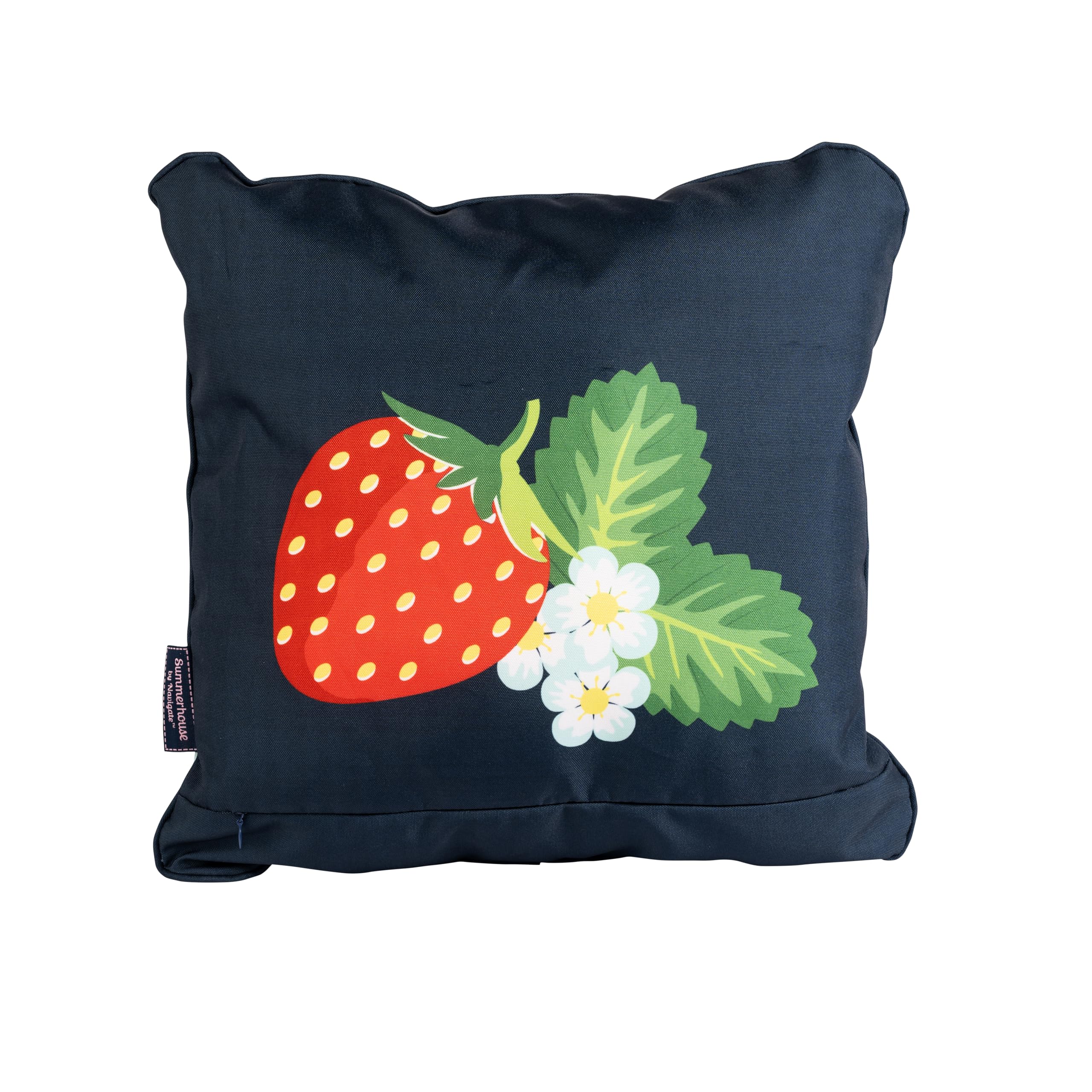 Coussin d'extérieur Fraises et crème coussin de chaise de jardin carré lavable 45x45