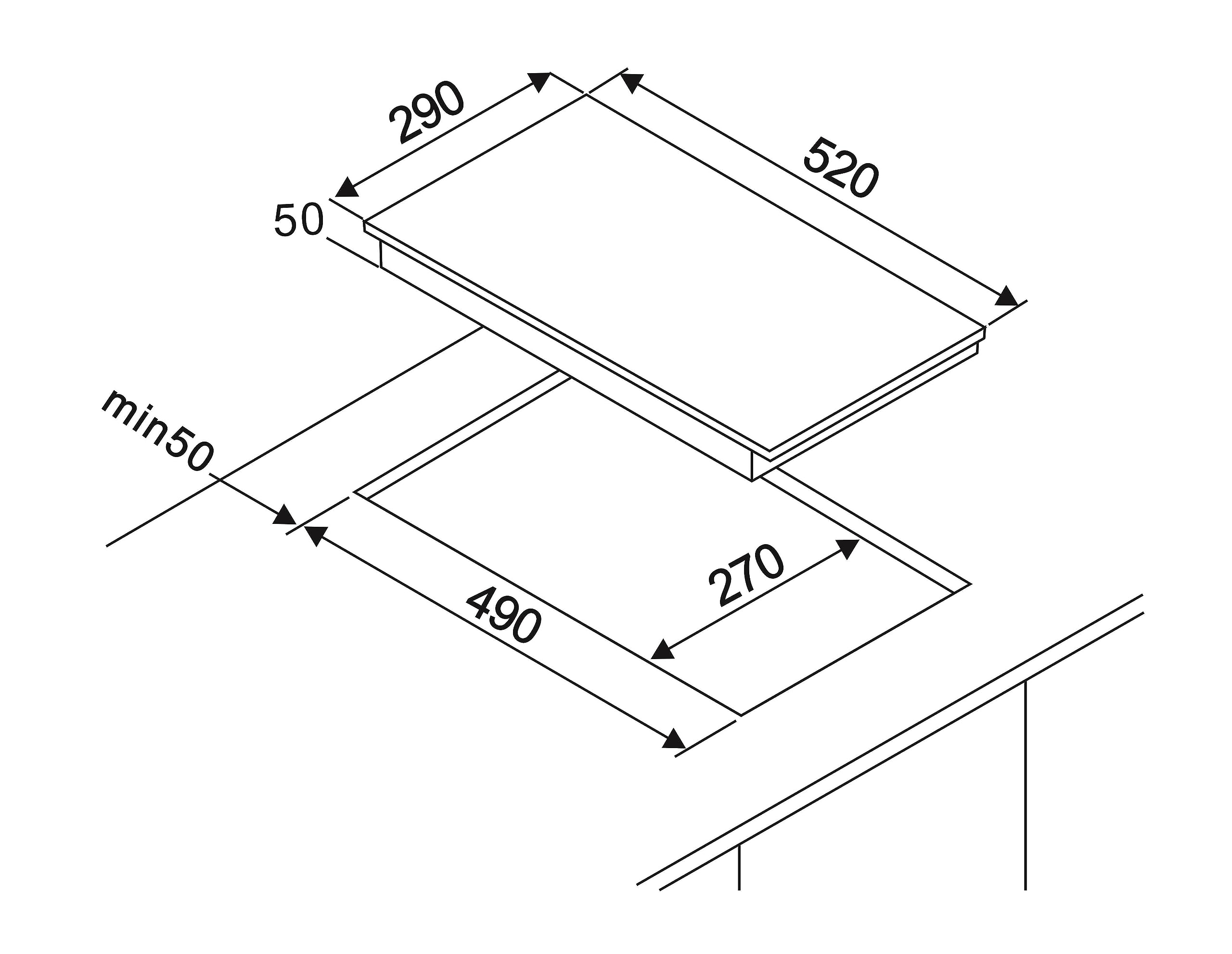 Respekta Rahmenloses Domino-Glaskeramikkochfeld autark / 2 Platten Kochfeld mit Stecker / 9 Leistungsstufen/Touch Control/Kindersicherung/Timer / 30 cm/in schwarz / KM9130T-28