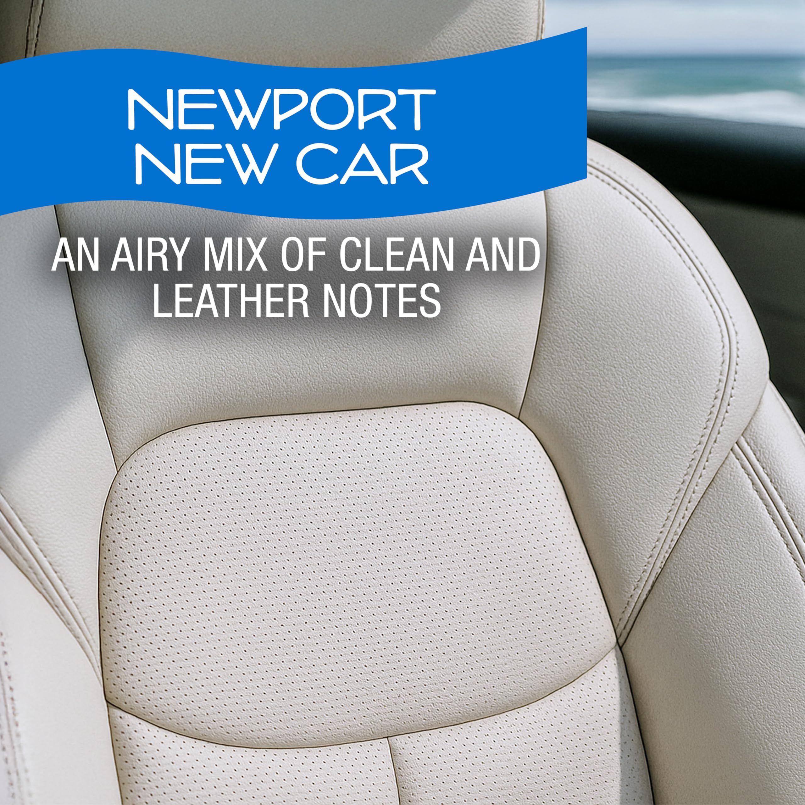 California Scents Gel Plus Car Air Freshener, Newport New Car Scent, 4 Count - 2