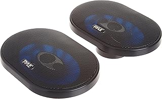 Pyle 6” x 8” Car Sound Speaker (Pair) - Upgraded Blue Poly Injection Cone 3-Way 360 Watts w/ Non-fatiguing Butyl Rubber Surround 70 - 20Khz Frequency Response 4 Ohm & 1" ASV Voice Coil - Pyle PL683BL