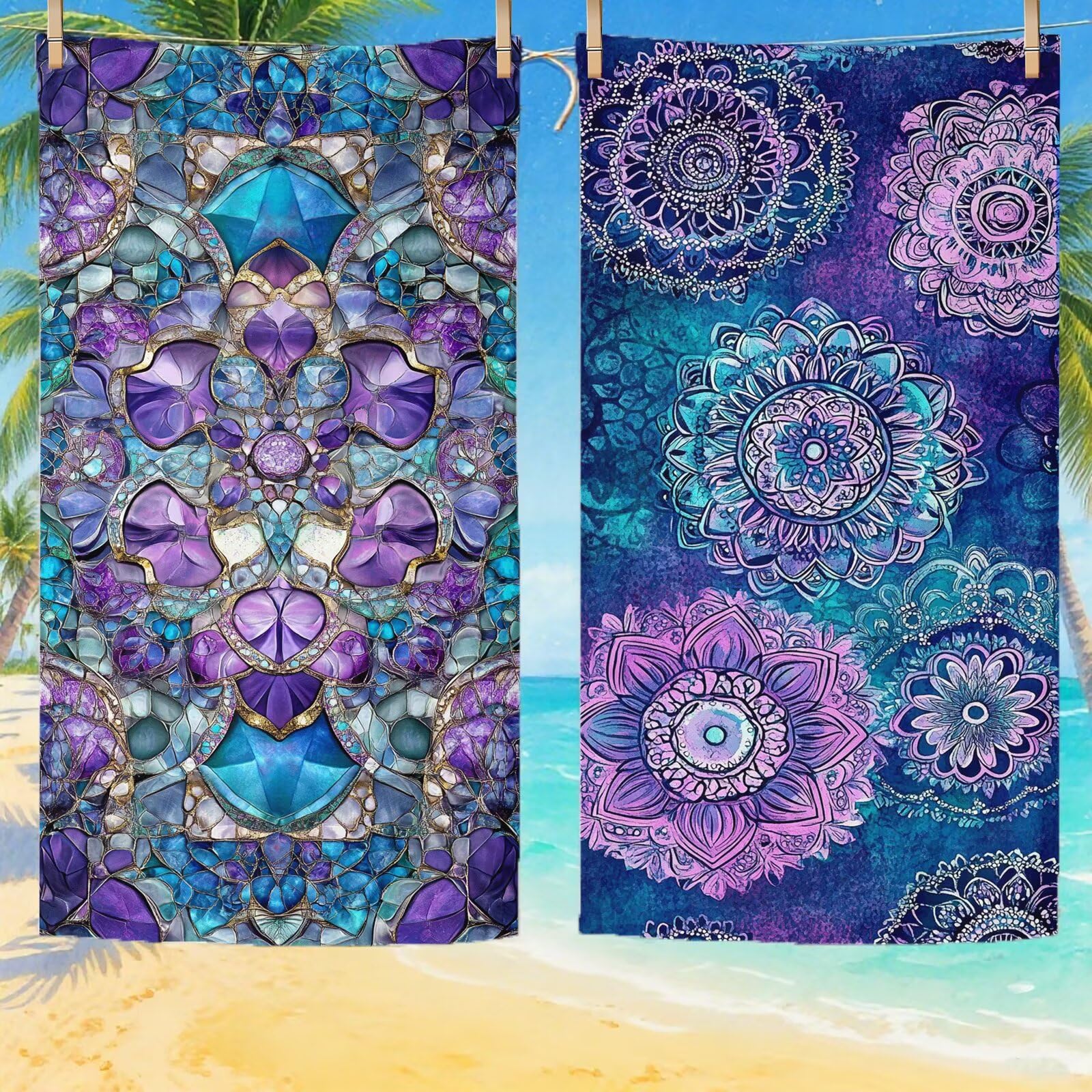 Serviette de plage anti-sable et séchage rapide drap de bain microfibre piscine