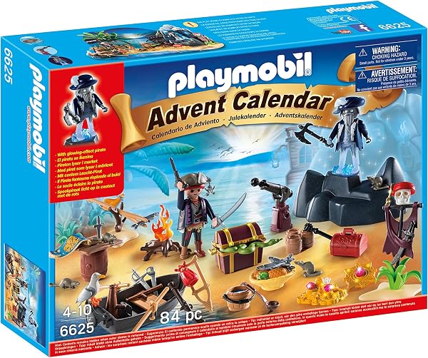 PLAYMOBIL 6625 - Calendario dell'Avvento, Tesoro Segreto dei Pirati, 40 Pezzi - 1