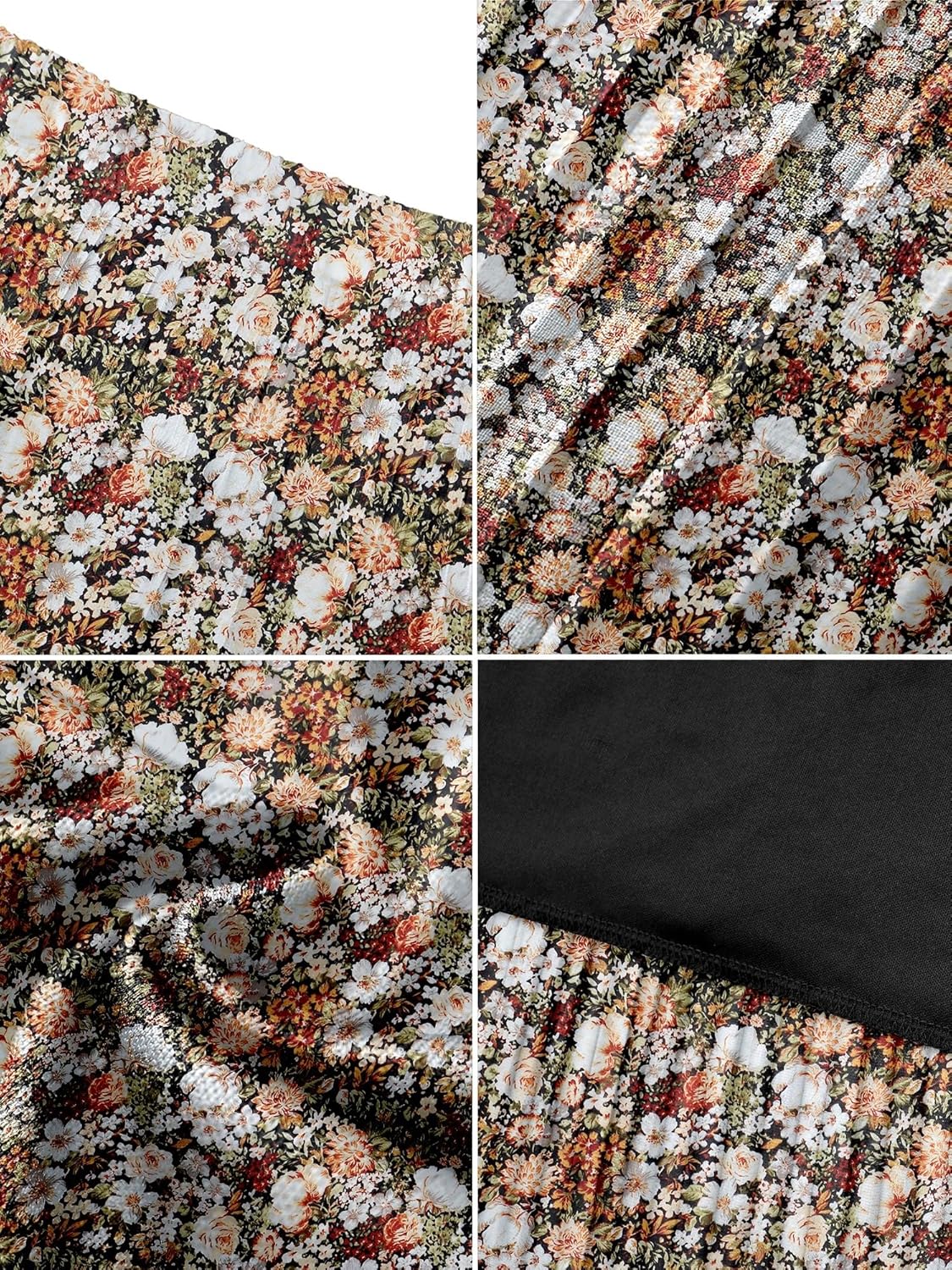 Womens Floral Long Skirts Chiffon Flowy Maxi Skirt High Waist Pleated Casual Boho Skirt - Image 5