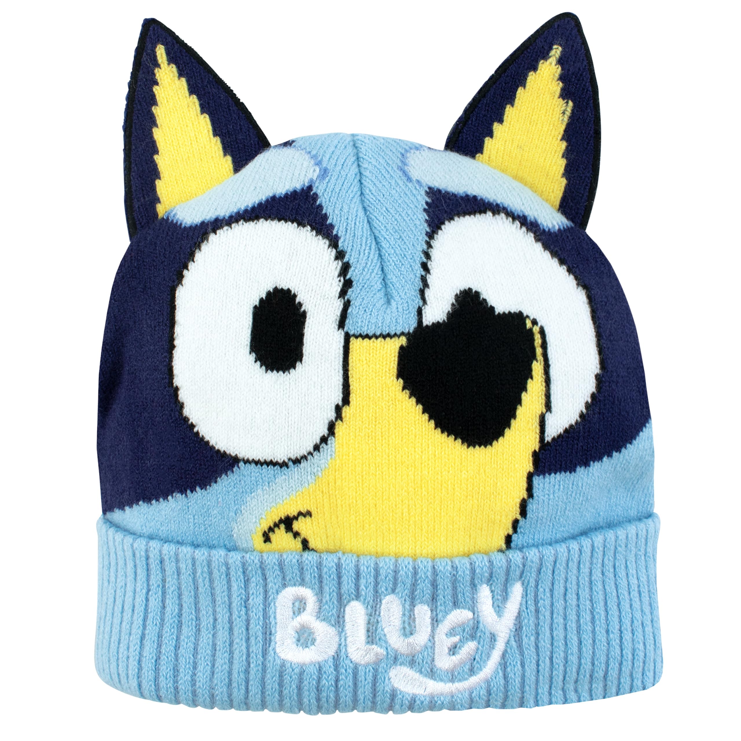 Bluey Conjunto de gorro y guantes para niños Gorro y guantes de invierno para niñas y niños | Mercancía oficial