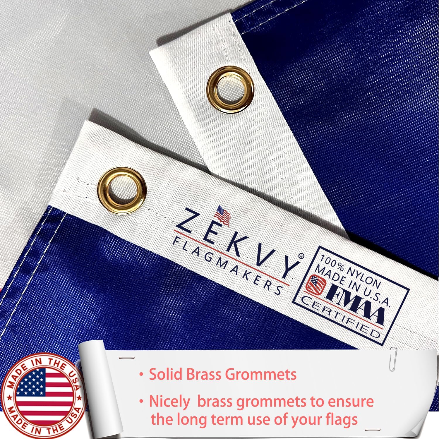 Christian Flag 3x5 Outdoor Made in USA - Double Sided Heavy Duty Vivid Color Christianity Flags with 2 Brass Grommet - Image 5