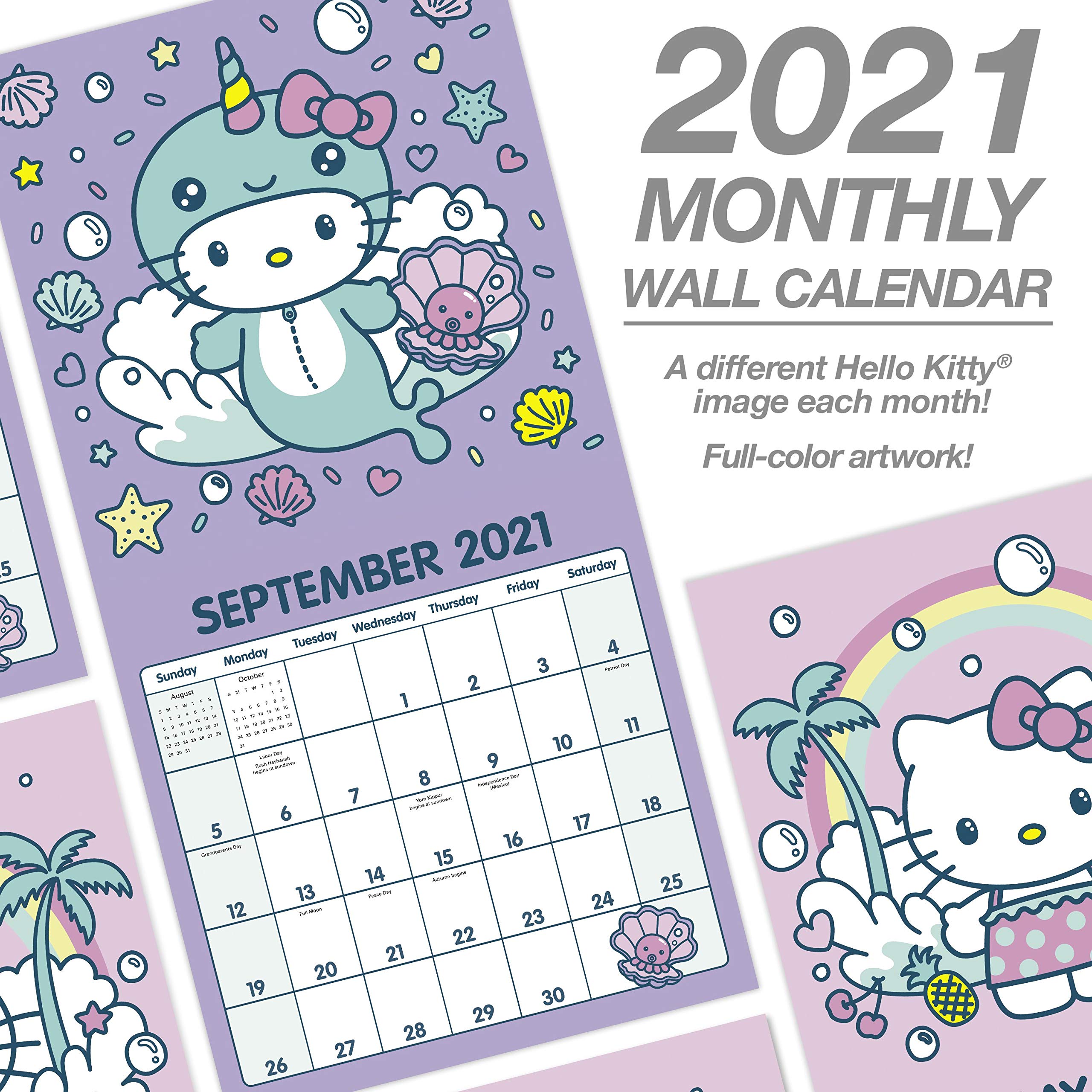 Wall Calendars Office & School Supplies Monthly Mead 2021 Hello Kitty