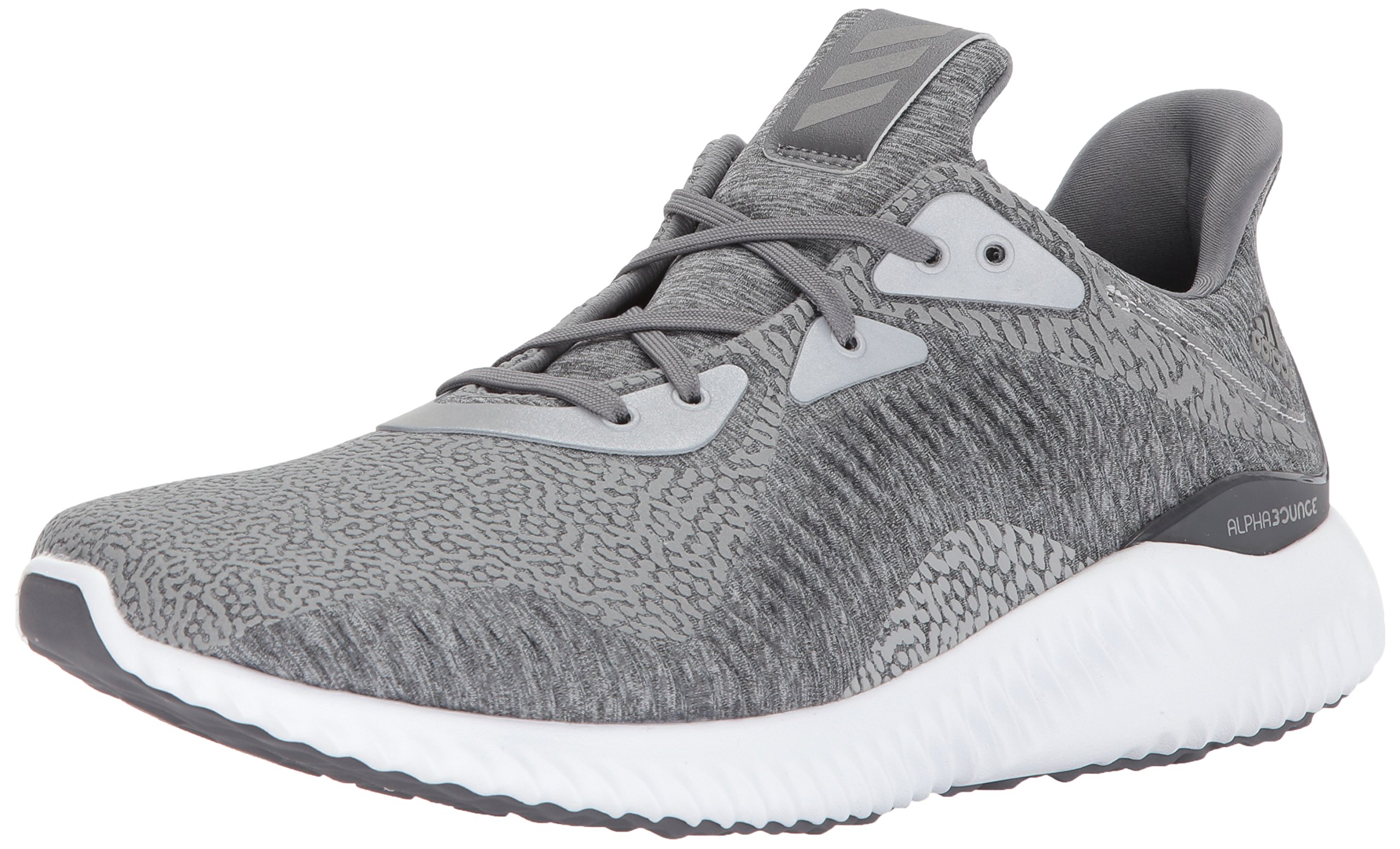 adidas Men's Alphabounce HPC AMS M Running Shoe, Medium Grey Heather/Grey/White, 8.5 M US