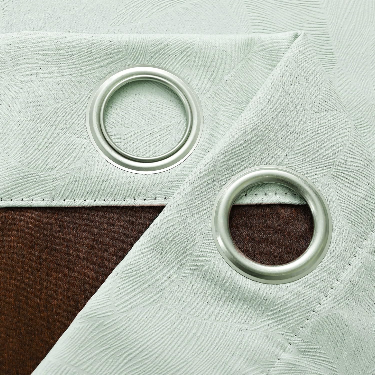 Sage 86x53 inch (218x134cm) Blackout Embossed Curtains | Thermal Insulated | Room Darkening | Noise Reducing | UV Protection Window Drapes | Home & Office Décor Set of 2 Panel