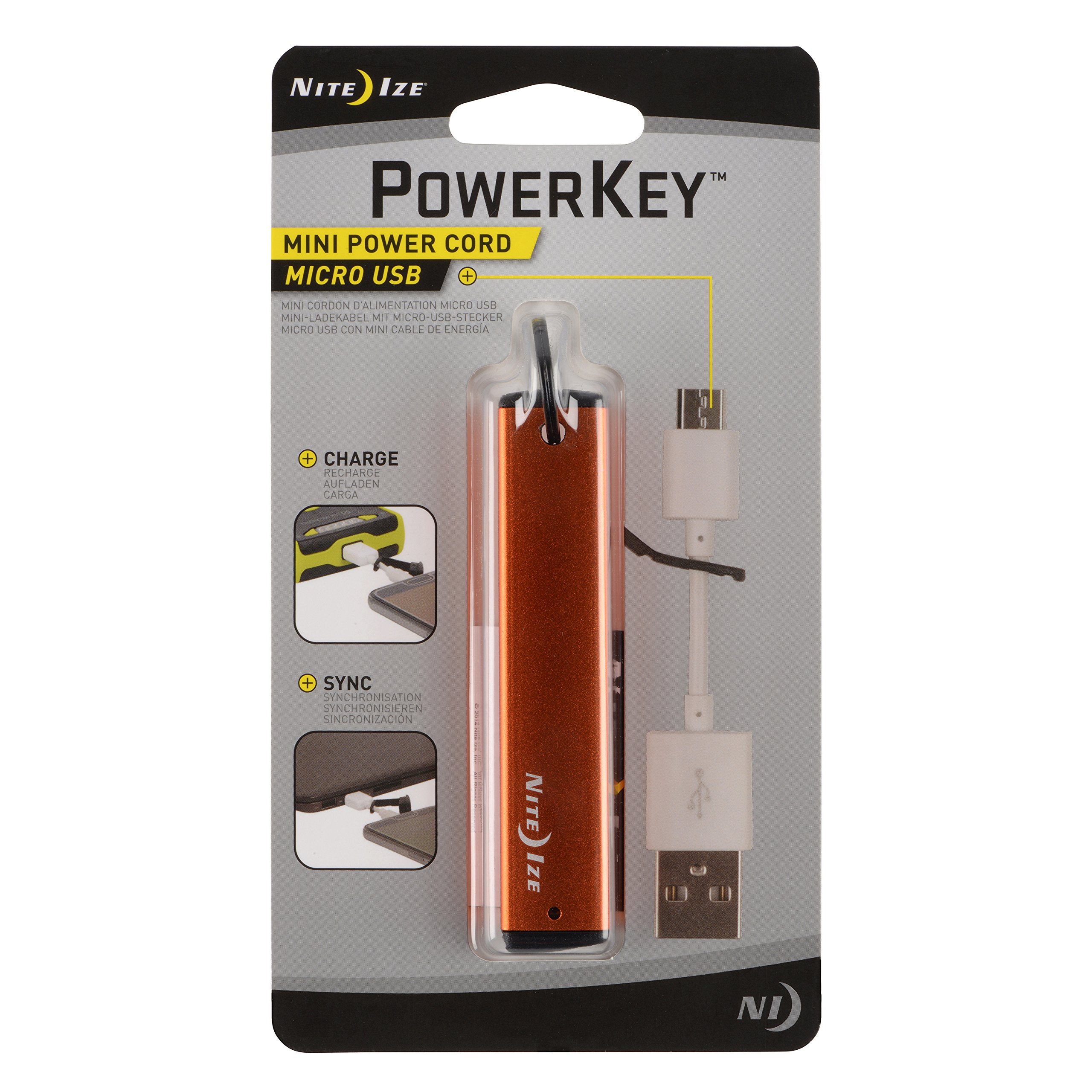 NITEIZE(ナイトアイズ) スマートフォン用充電器 パワーキー マイクロUSB オレンジ 2800