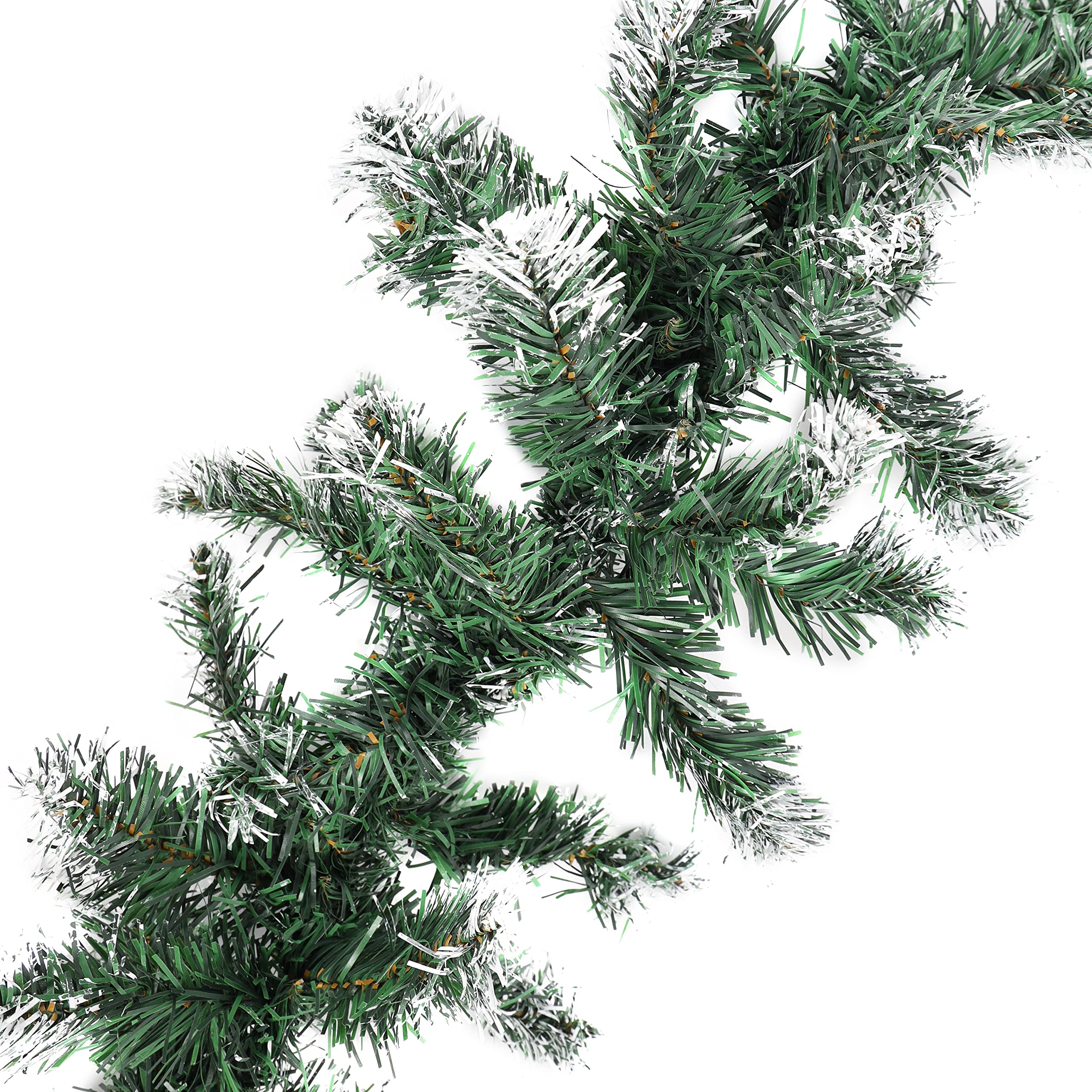 Guirlande Verte De Noël Artificielle - 15.5 M De Long, 9 Cm De Large, Imitation Pin Doux, Pour Décoration Intérieure