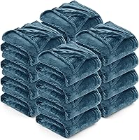 Vista 73 de Utopia Bedding - Manta de vellón de lujo, mullida, antiestática; manta de suave microfibra de 8.8 oz/yd² (300 g/m²) para sofá y cama; tamaño Negro