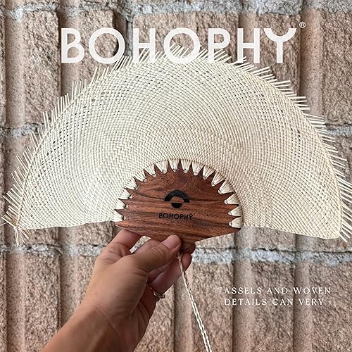 Miniatura 5 de Abanico De Mano - Abanico De Mano - Abanico De Mano - Abanico De Mano - Palma de paja bohemia, recuerdo de boda, decoración de pared, accesorios de