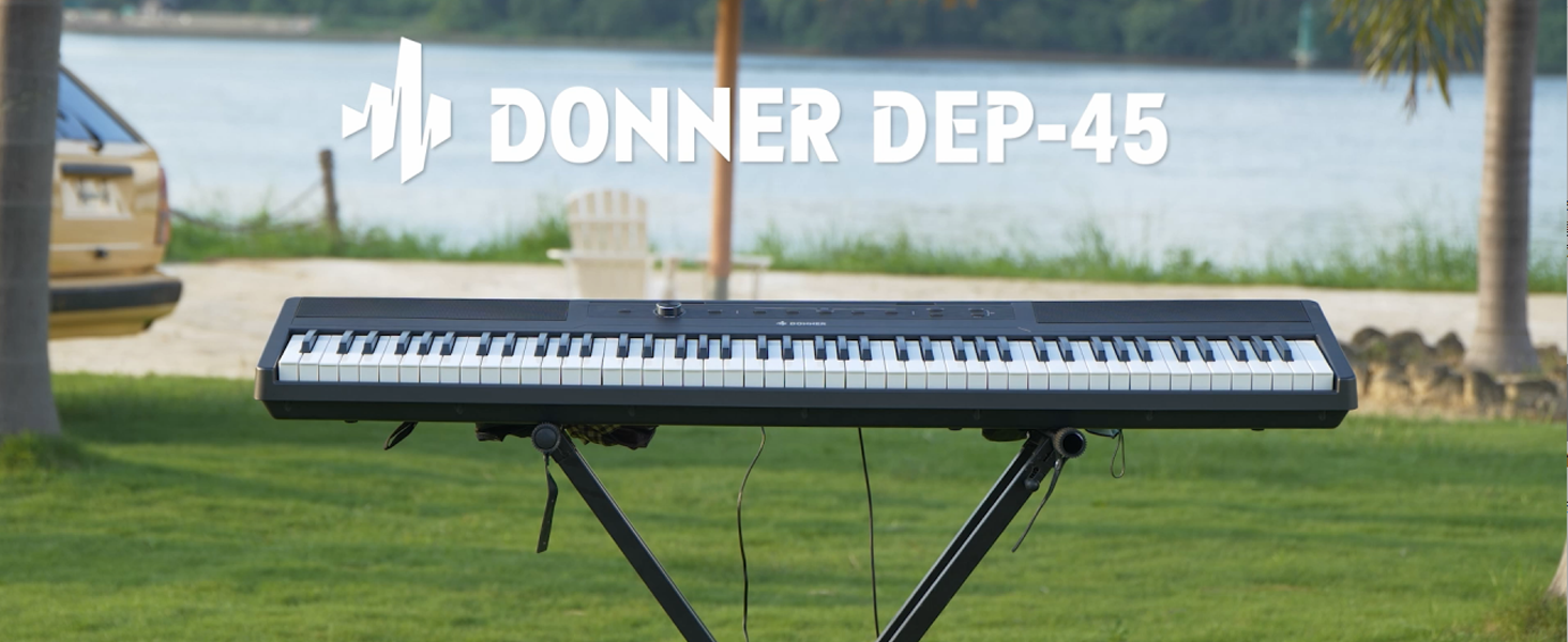 電子ピアノ　キーボード　Donner DEP-45 Amazon.com: Digital Piano Ultrathin Donner DEP-45, Beginner