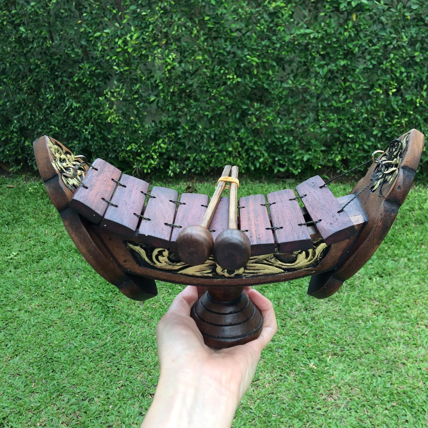 Small Wooden Xylophone Home Decor Collectible Toy Thai Instrument