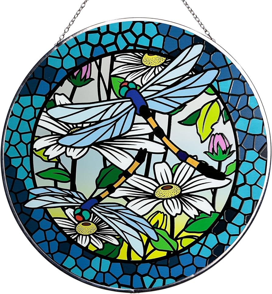 Amazon.co.jp: Hanway カラフルなステンドグラスのサンキャッチャー