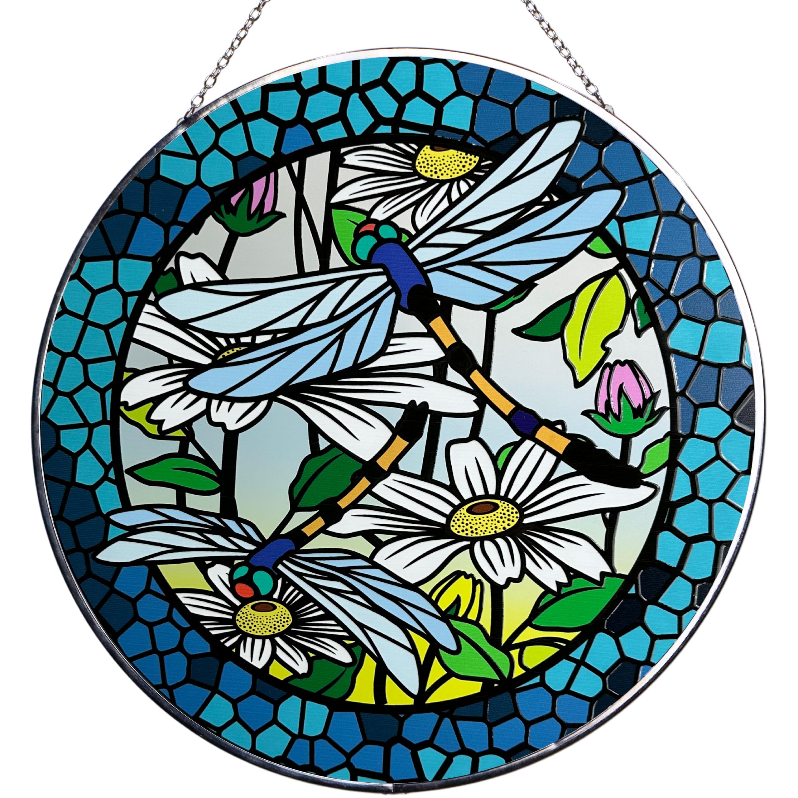 Amazon.co.jp: Hanway カラフルなステンドグラスのサンキャッチャー