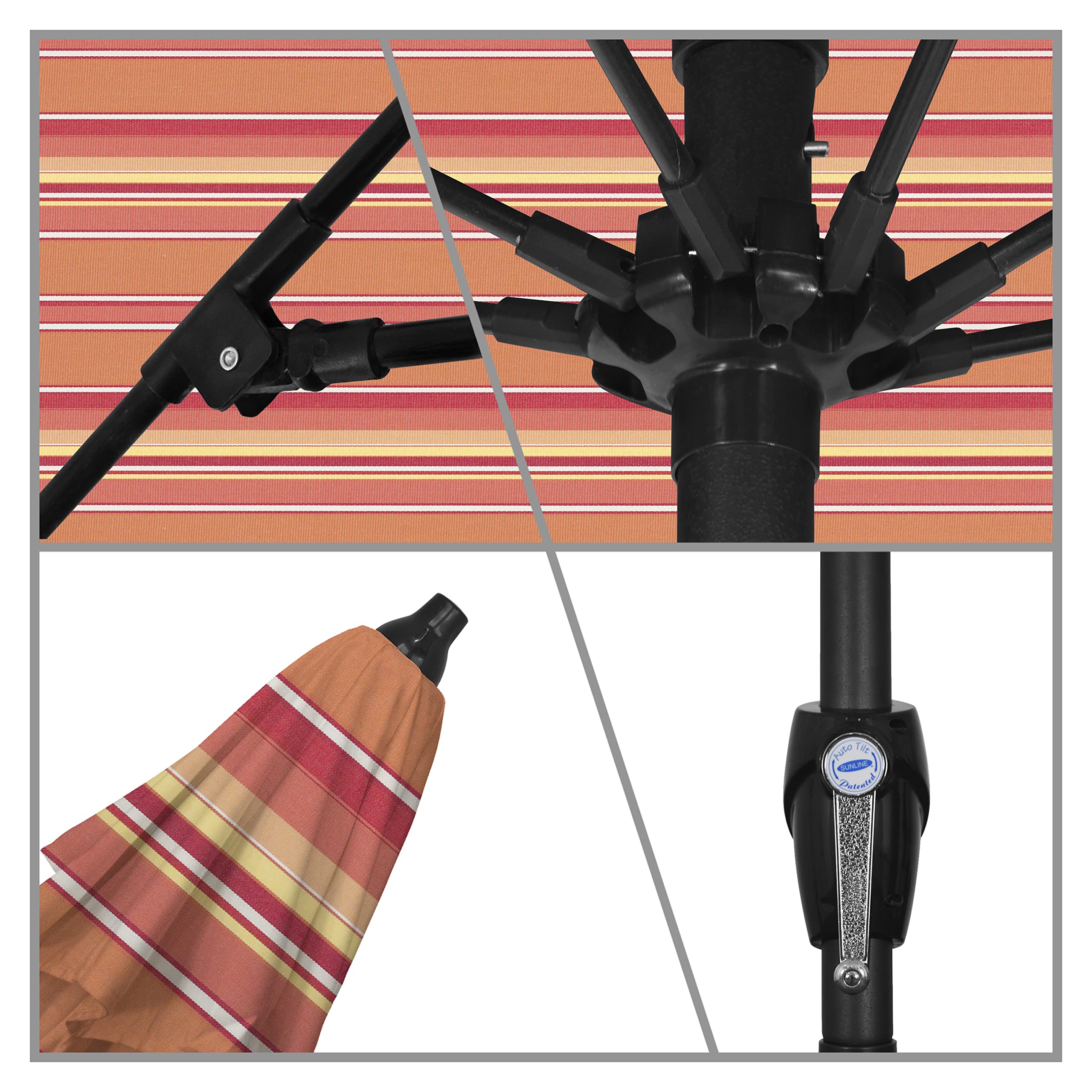 brown patio umbrella replacement canopy home depot Cubilan 9 ft. Market Patio Umbrella Replacement Canopy for 8 Ribs, in  Burgundy B07G3PTBZ6