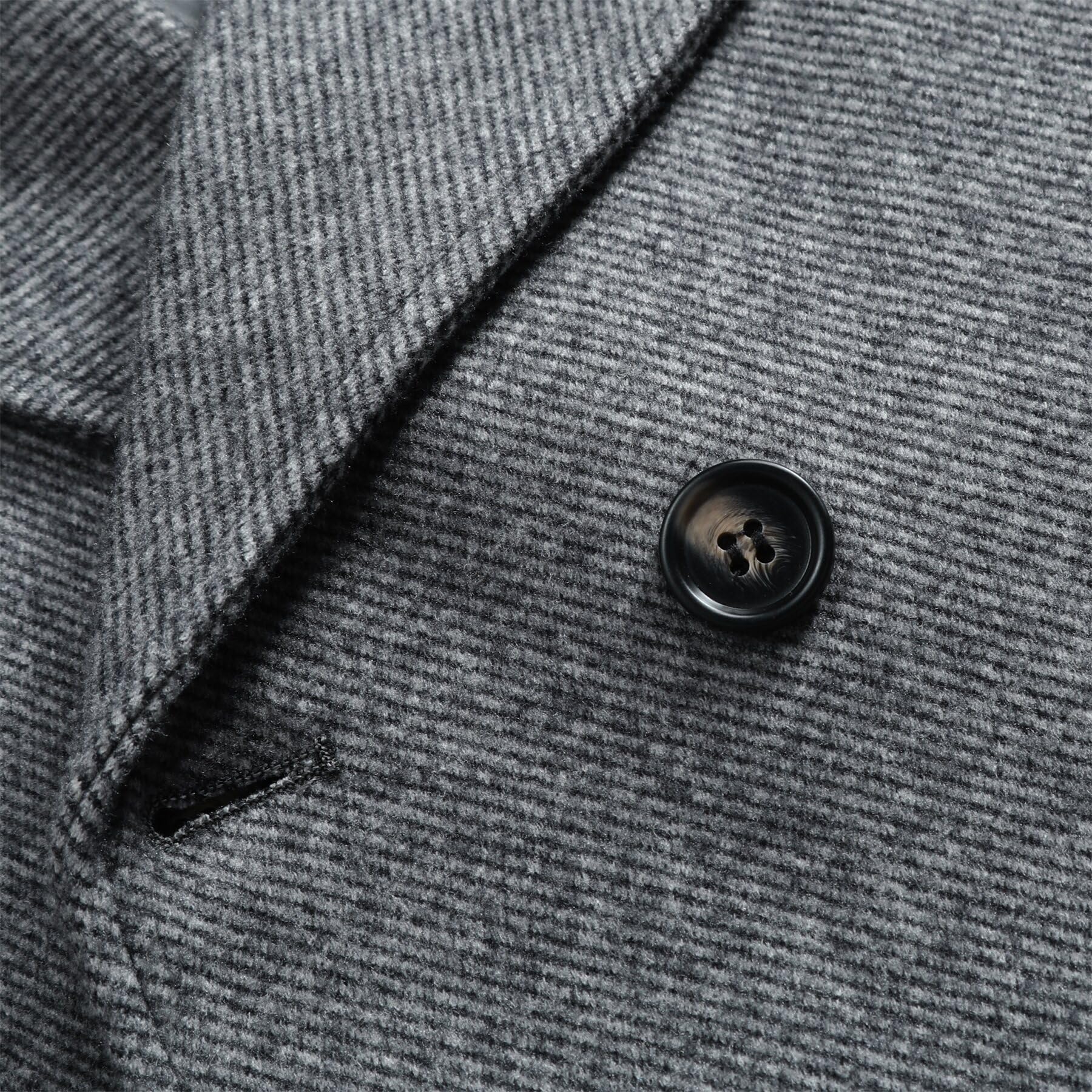 Allthemen Abrigo para Hombre Chaqueta Larga Slim Fit Abrigo De Lana De Invierno Abrigo De Transición Grueso para Hombre