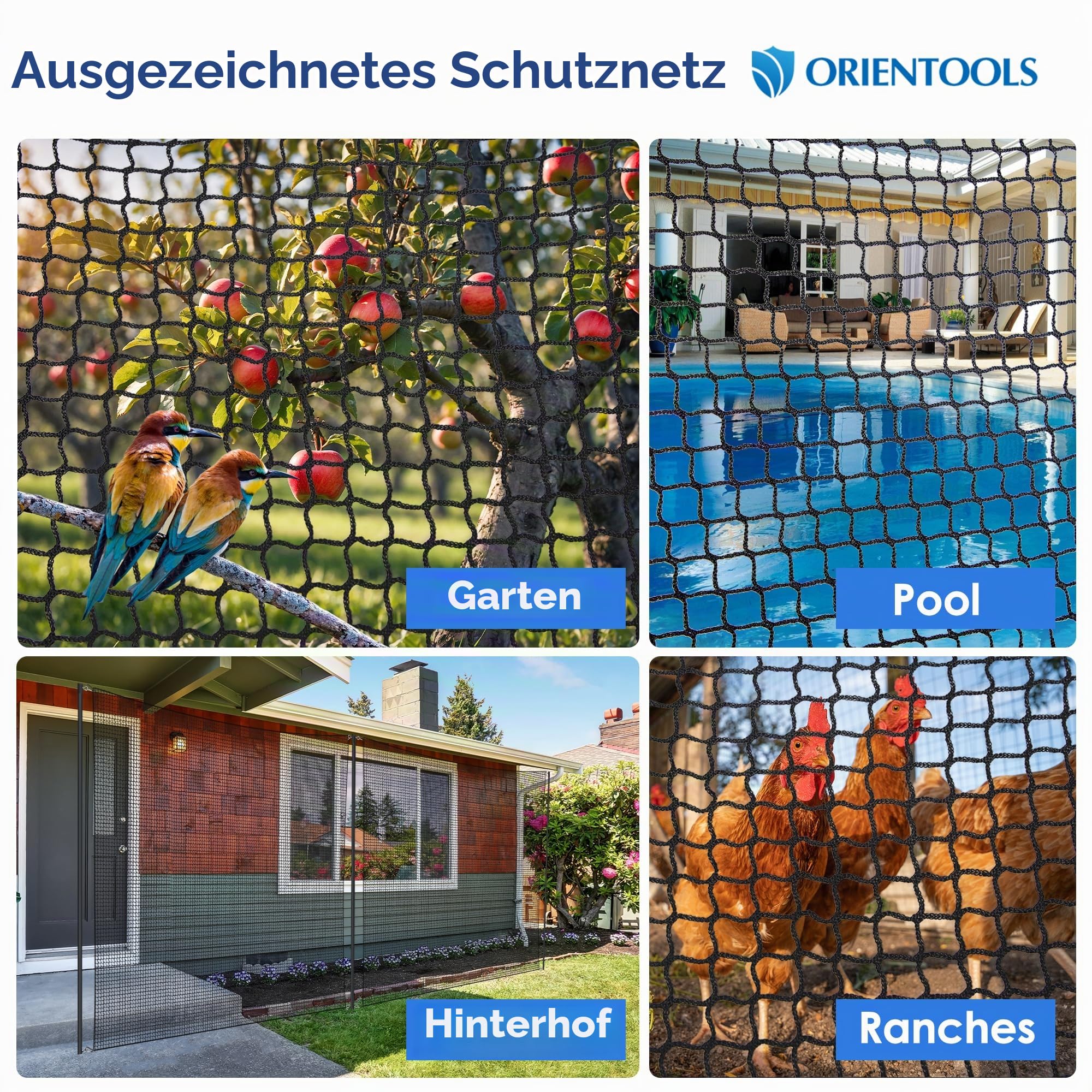 ORIENTOOLS Golf Übungszaunnetz 3mx3m/3mx4.5m/3mx6m, Polyester Golf-Übungsnetz Tragbares Golfnetz für Drinnen und Draußen, verstellbares Schutznetz mit Seil und Schnalle für Garten, und Innenbereich