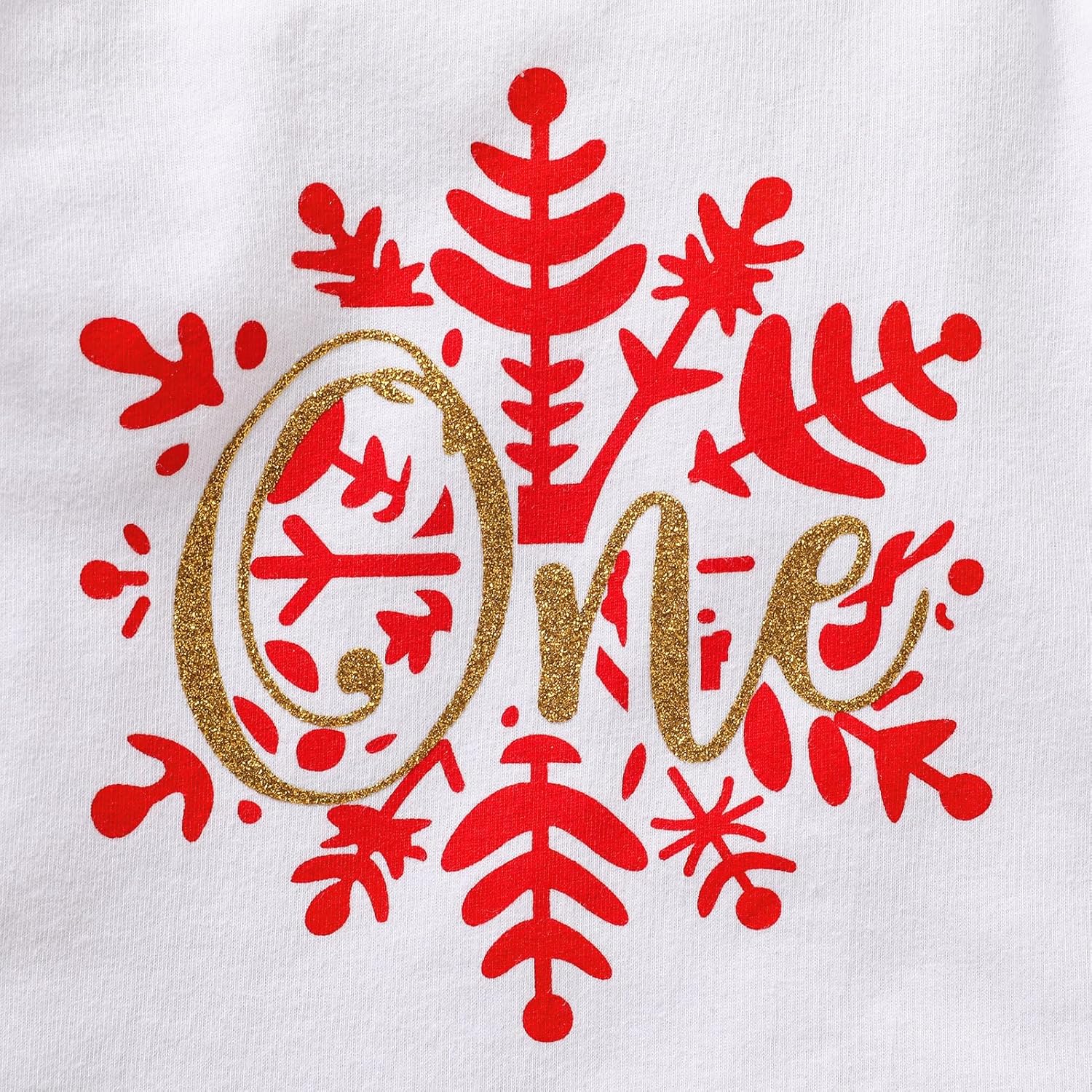 Viworld Baby Girl Birthday Clothes Snowflake First One Romper+Velvet Flared Pants-Hairband 3Pcs Cake Smash Outfits - Image 5