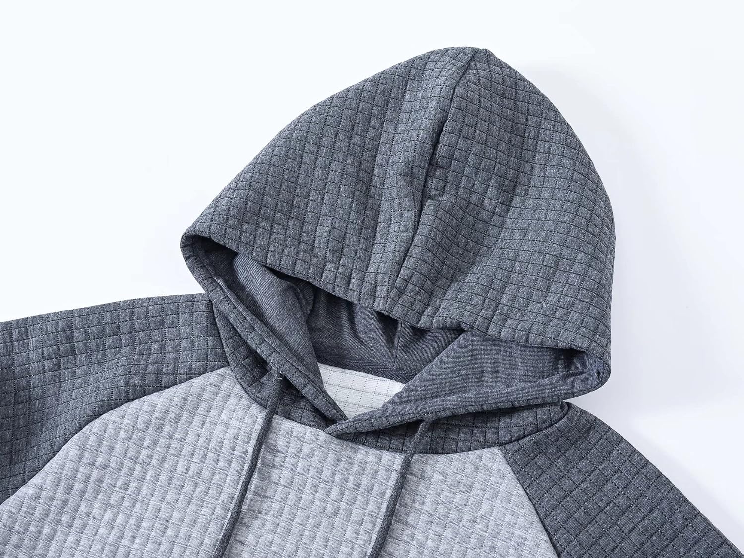 Yundobop Men's Pullover Hoodies Plaid Jacquard Long Sleeve Drawstring Hipster Casual Hooded Sweatshirts with Kanga Pockets - Image 5