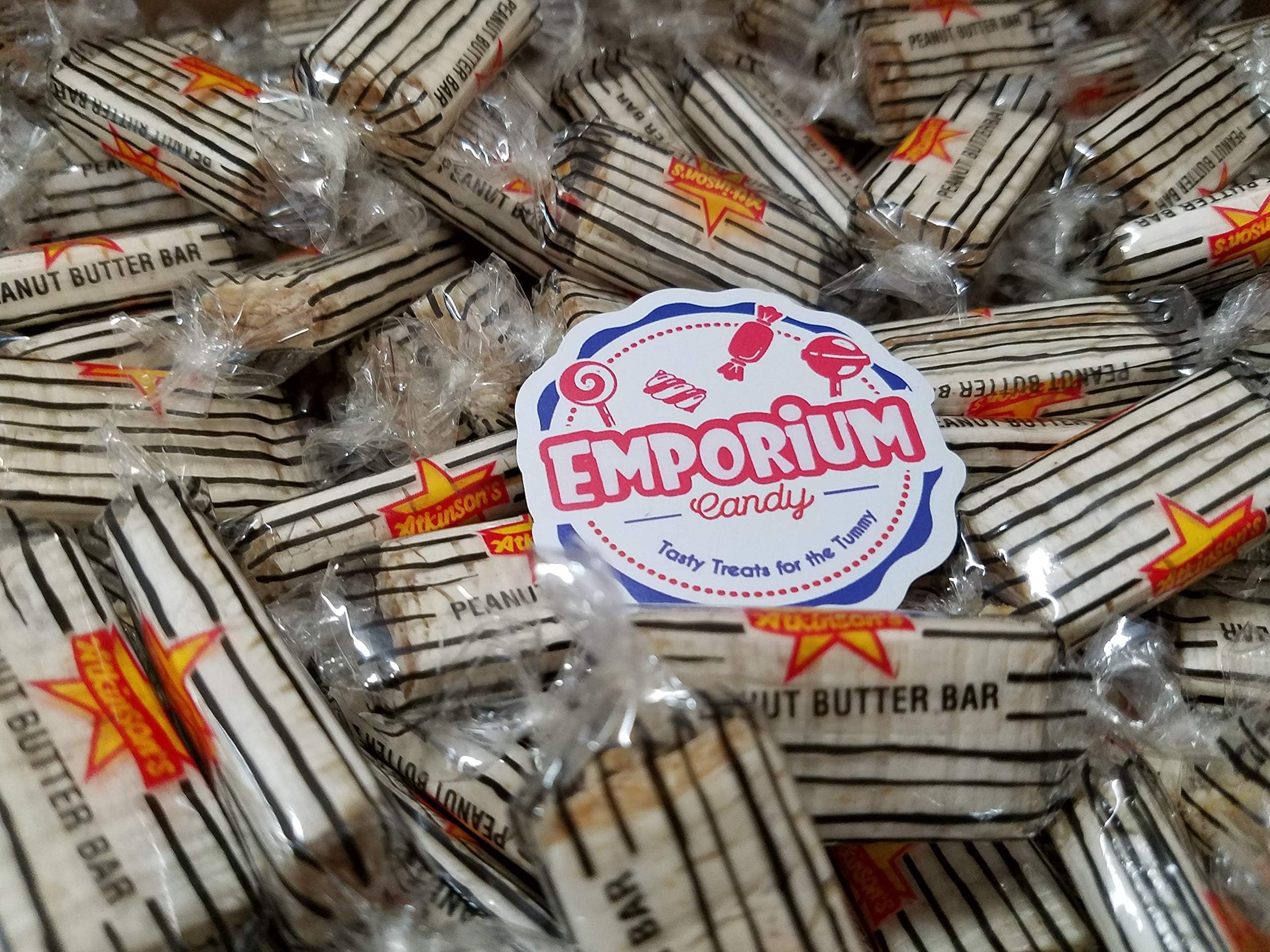 EMPORIUM CANDY TASTY TREATS FOR THE TUMMY Peanut Butter Bars - Delicious Individually Wrapped 1.5 lbs Bulk Frosted Coated