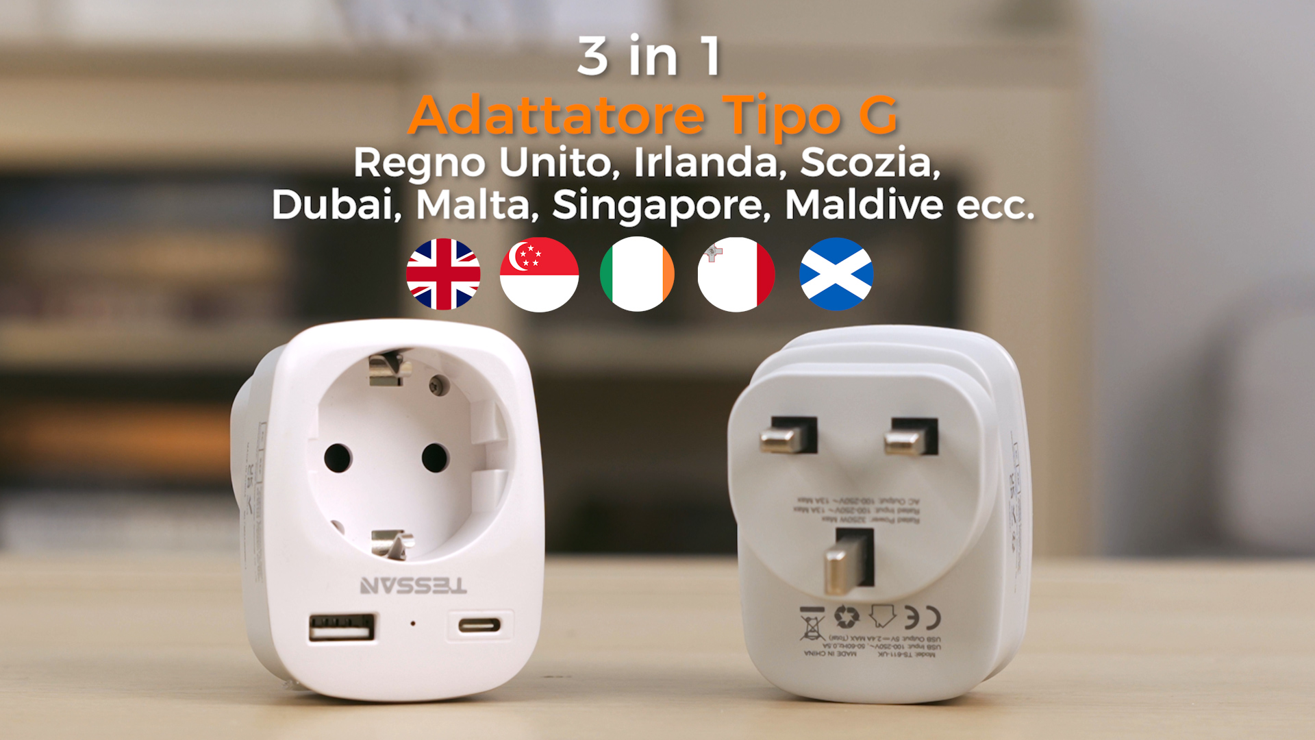 Adattatore Da Viaggio Universale Masterpower | Spina USA/Europa/Australia A 3 Pin UK - Foto 4